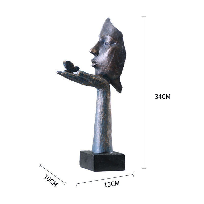 Nordic Simple Face Mask Butterfly Sculpture